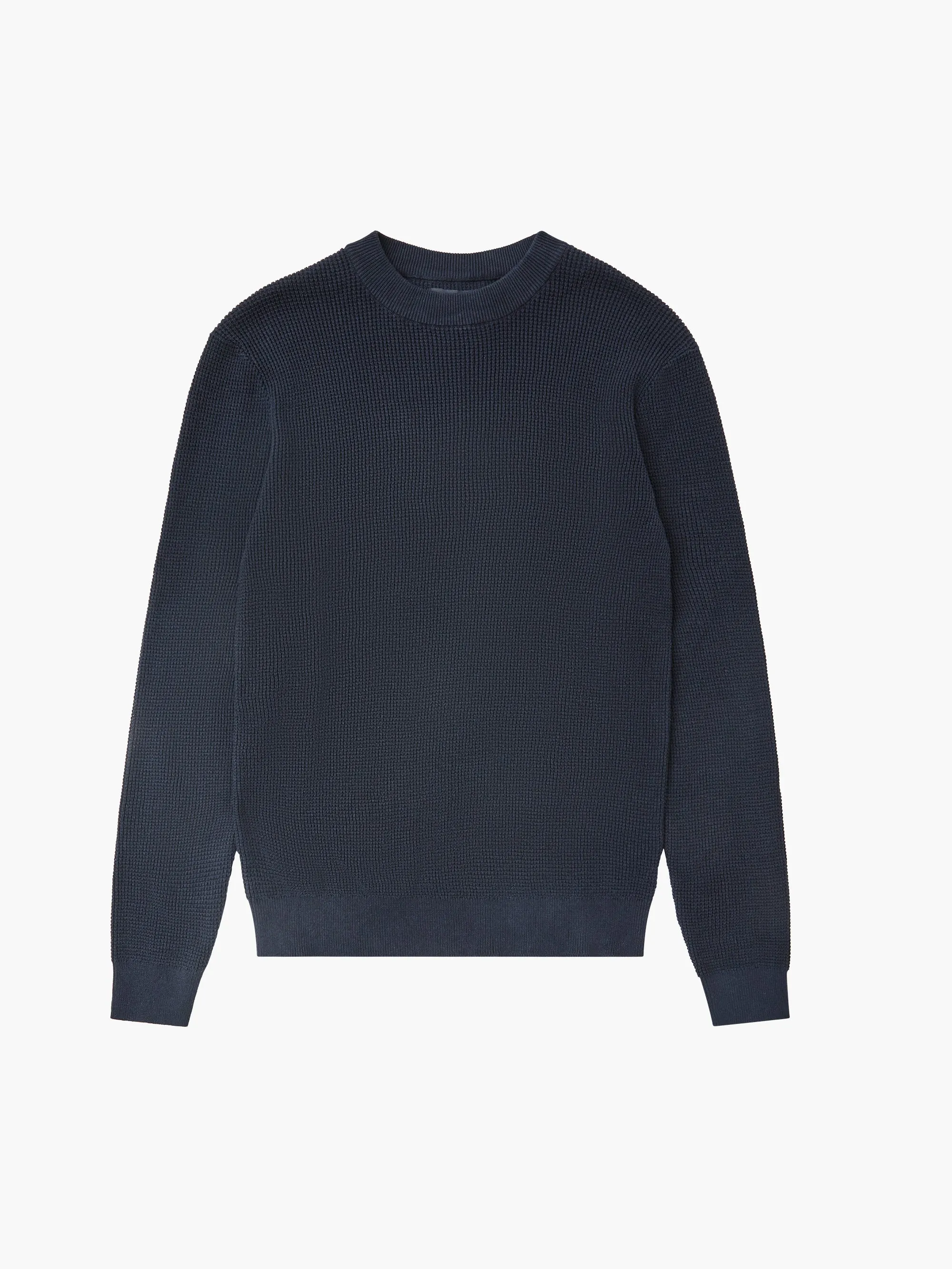 Crew Neck Waffle Knit Jumper