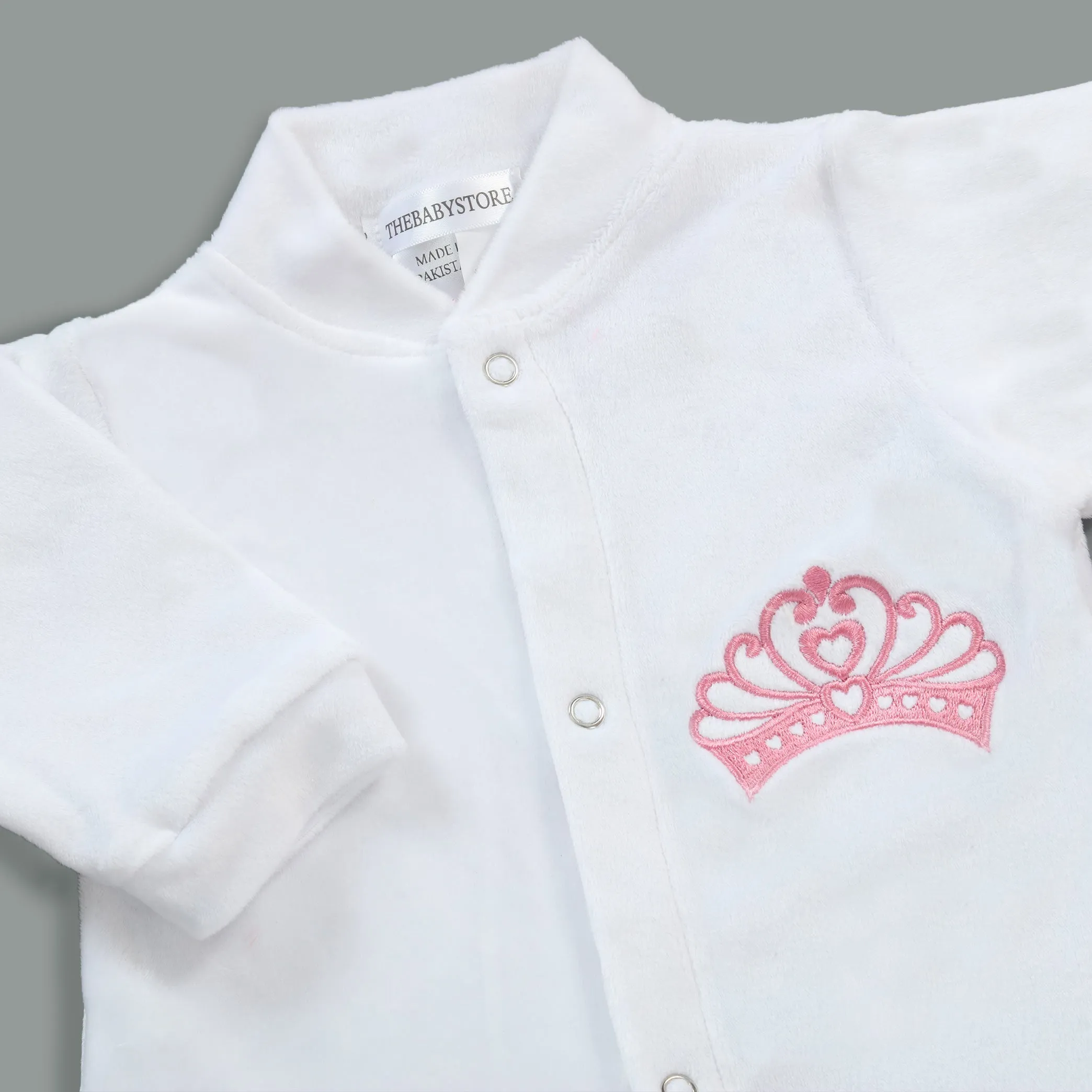 Crown Embroidered Fleece Baby Bundle