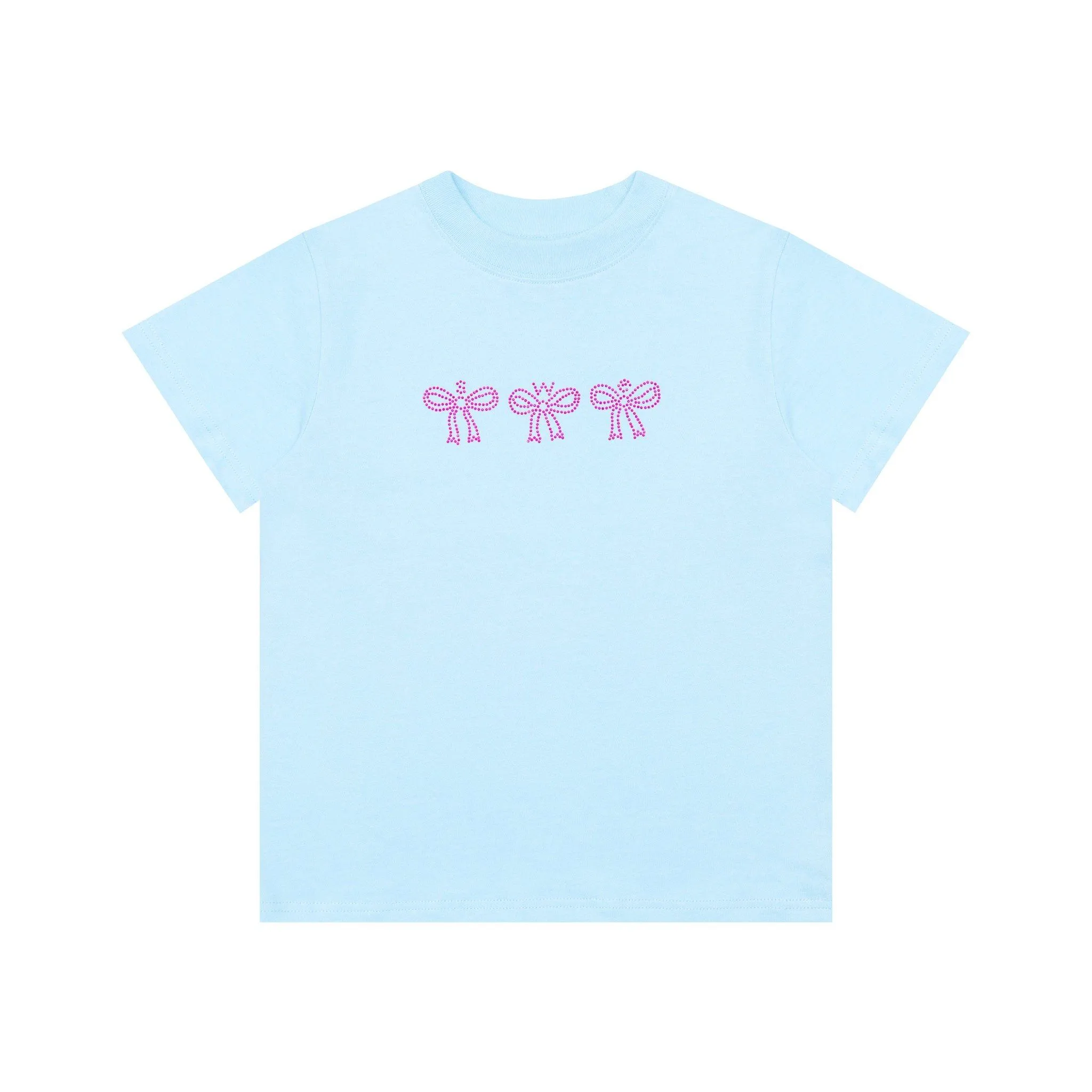 CRYSTAL BABY TEE - PASTEL BLUE