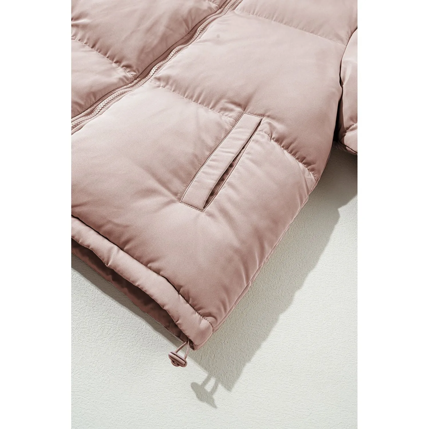 Cuddle Season Full Zipper Quilted Puffer Jacket