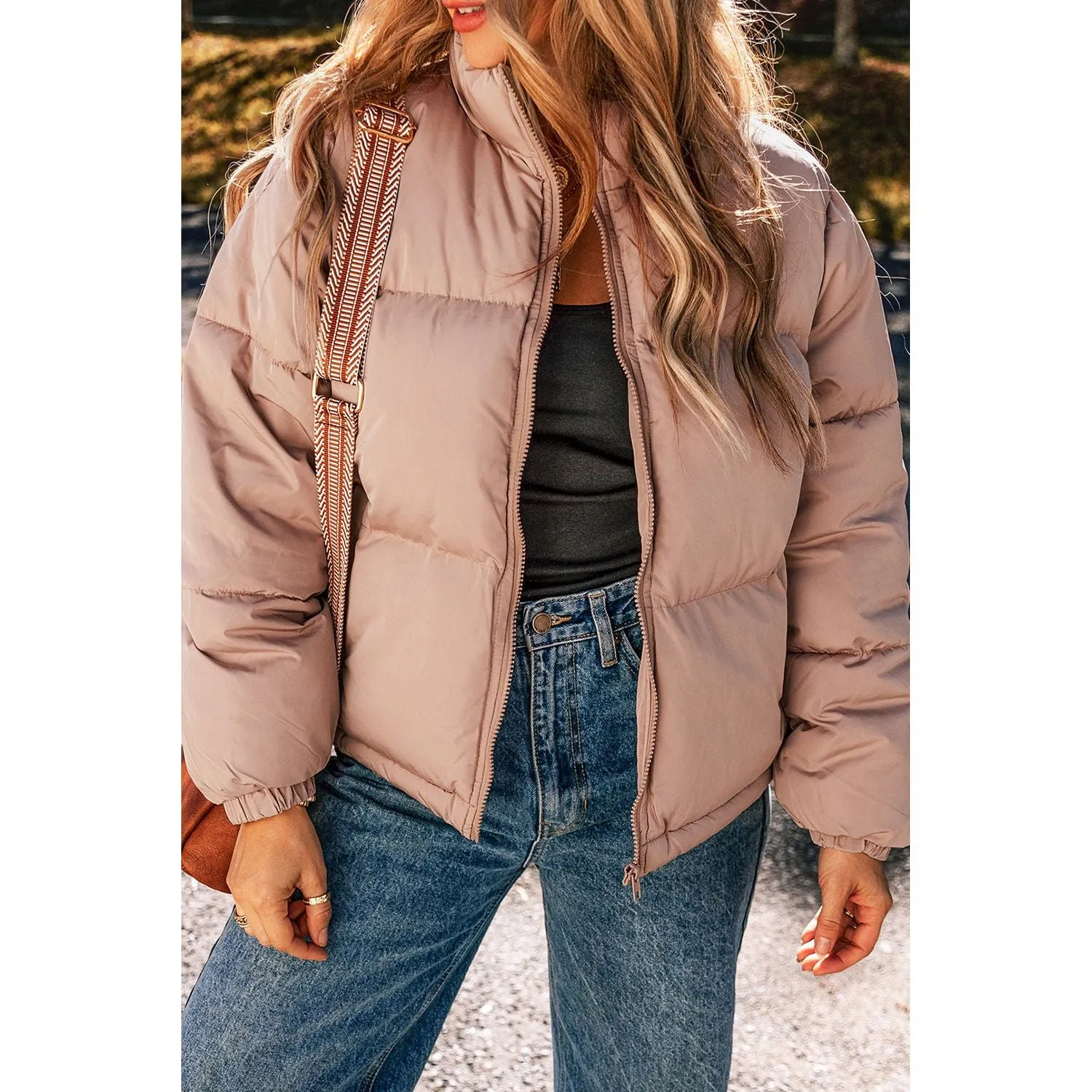 Cuddle Season Full Zipper Quilted Puffer Jacket