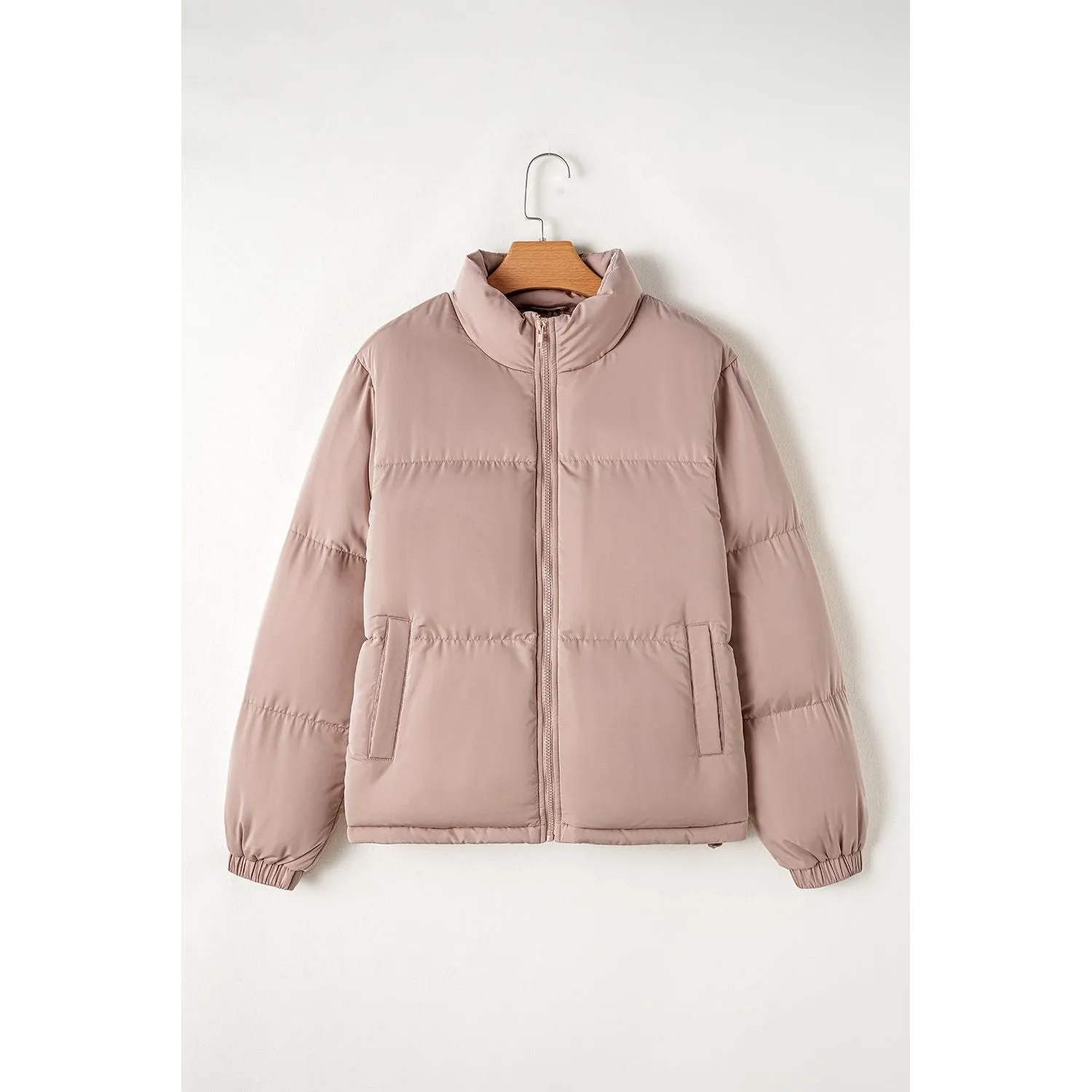 Cuddle Season Full Zipper Quilted Puffer Jacket