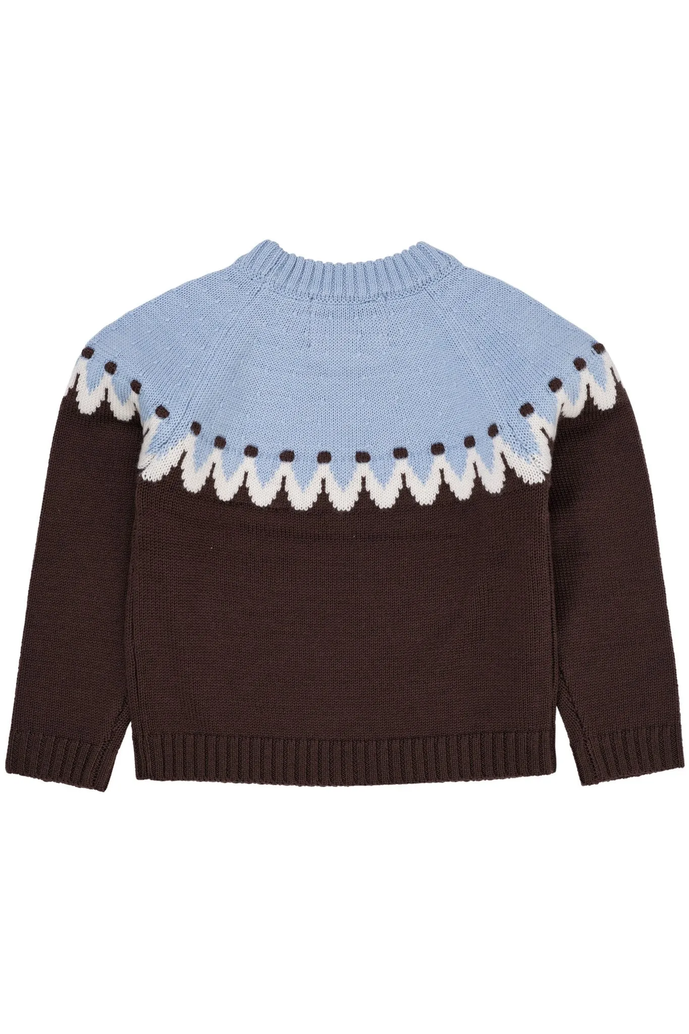 CUPCAKE CLASSIC JUMPER - BROWN/BLUE COMBI