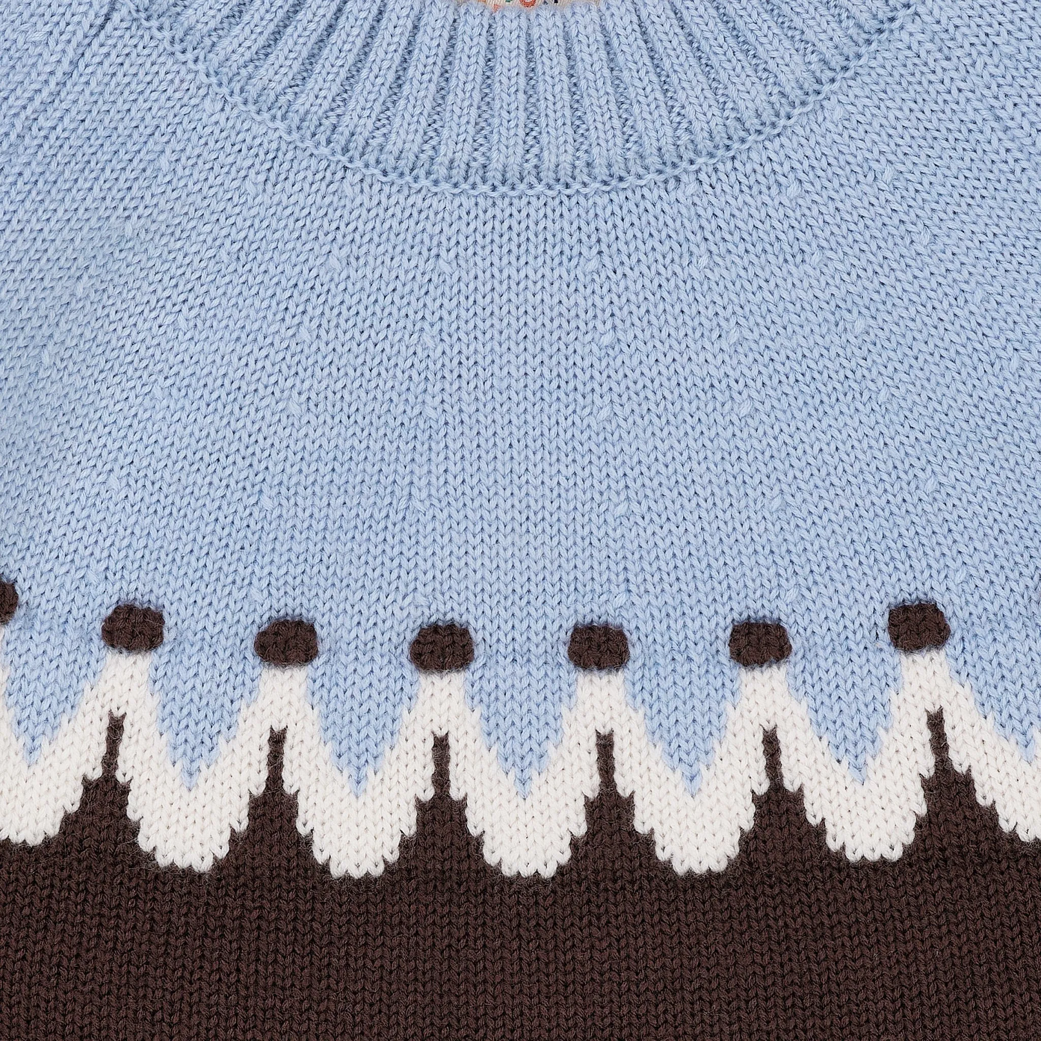 CUPCAKE CLASSIC JUMPER - BROWN/BLUE COMBI