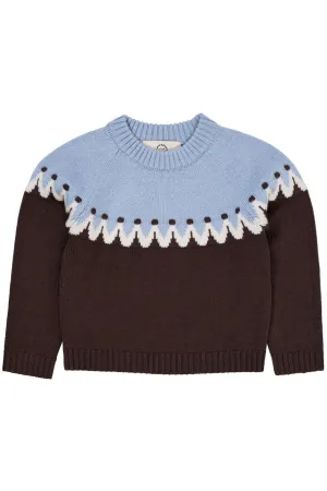 CUPCAKE CLASSIC JUMPER - BROWN/BLUE COMBI