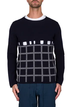 Cut Out Grid Check Jumper