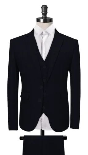 Dark Navy Blue 3-Piece Suit