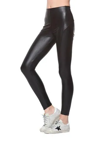 David Lerner - Seamed High Rise Vegan Leather Legging