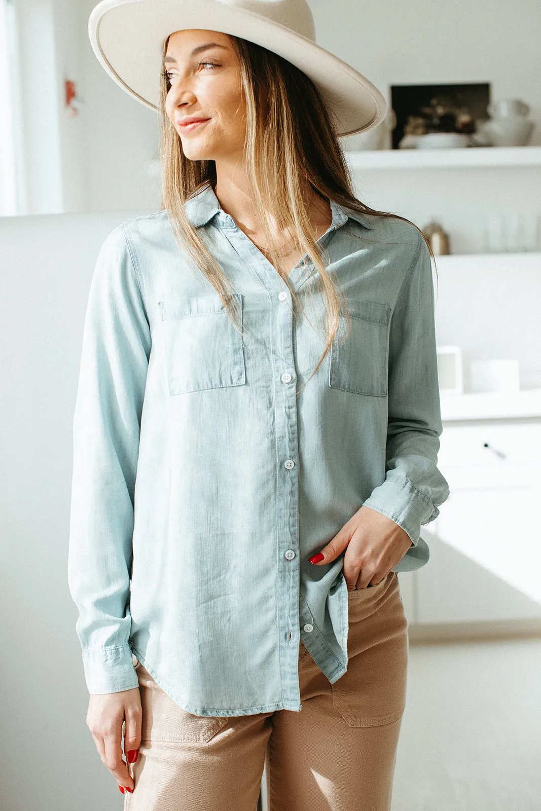 Deacon Chambray Top