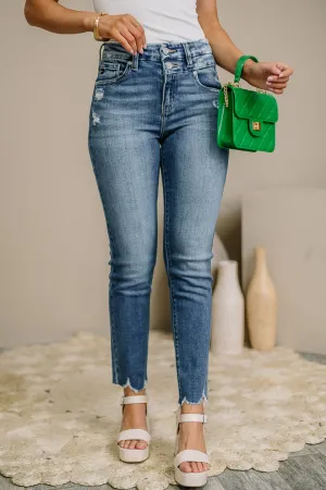 Deliah High Rise Straight Jeans