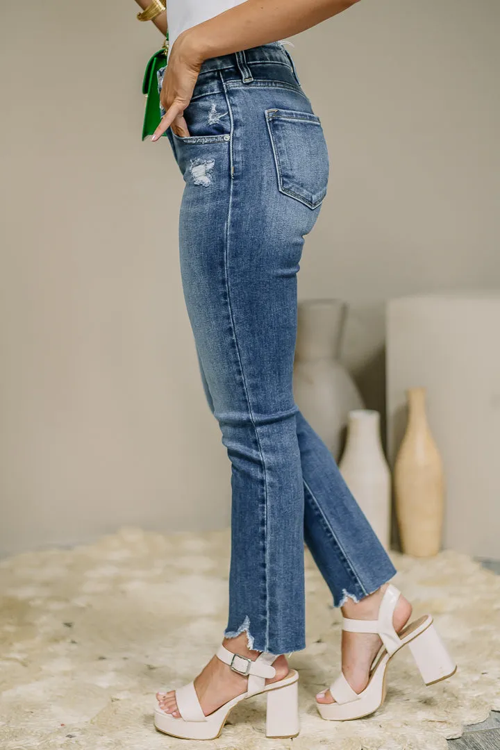 Deliah High Rise Straight Jeans