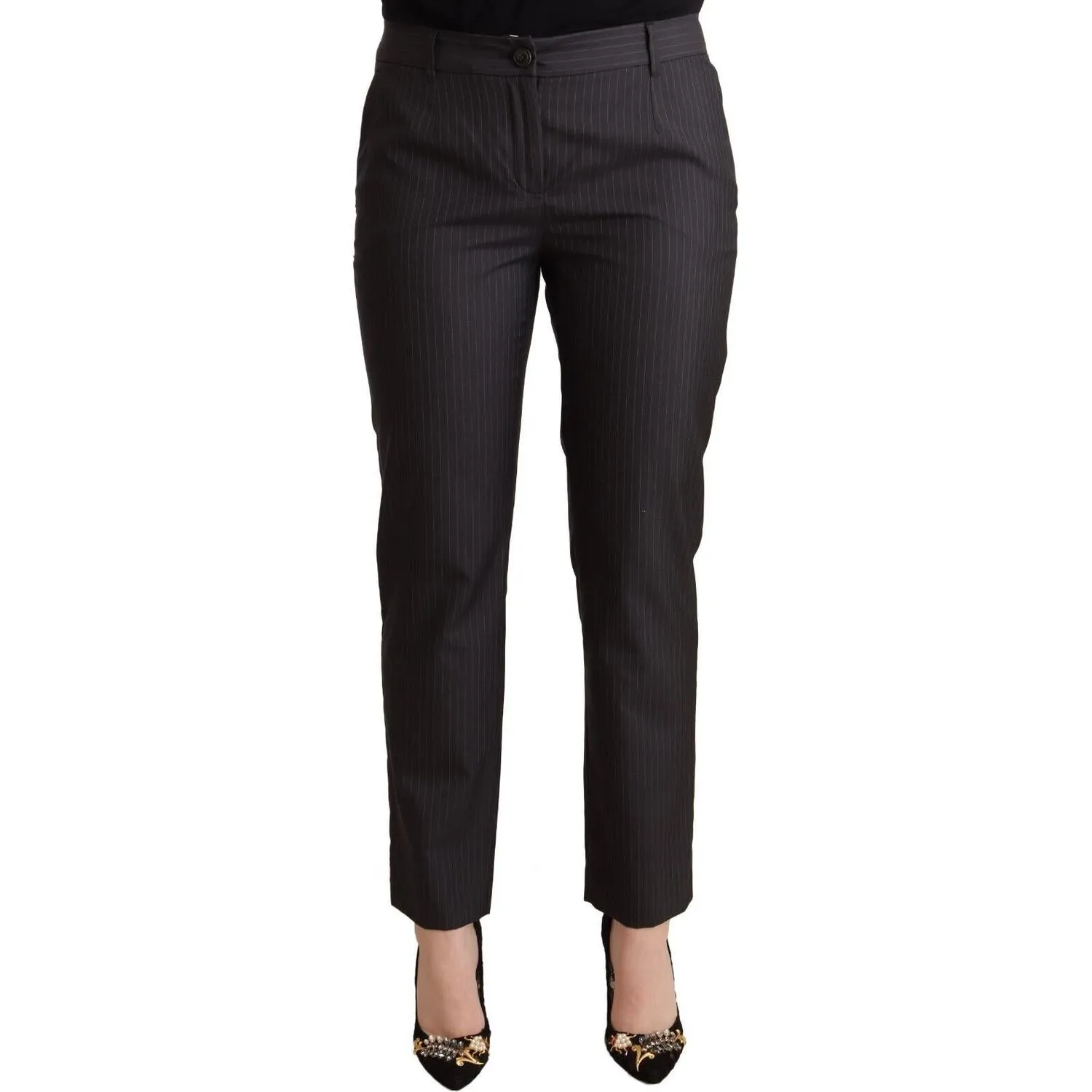 Dolce & Gabbana Elegant Tailored Virgin Wool and Silk Pants