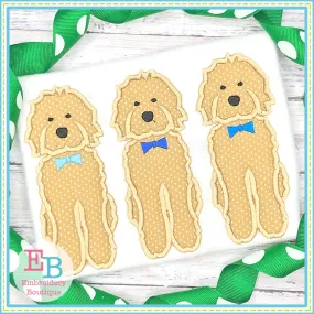 Doodle Bow Tie Trio Satin Applique