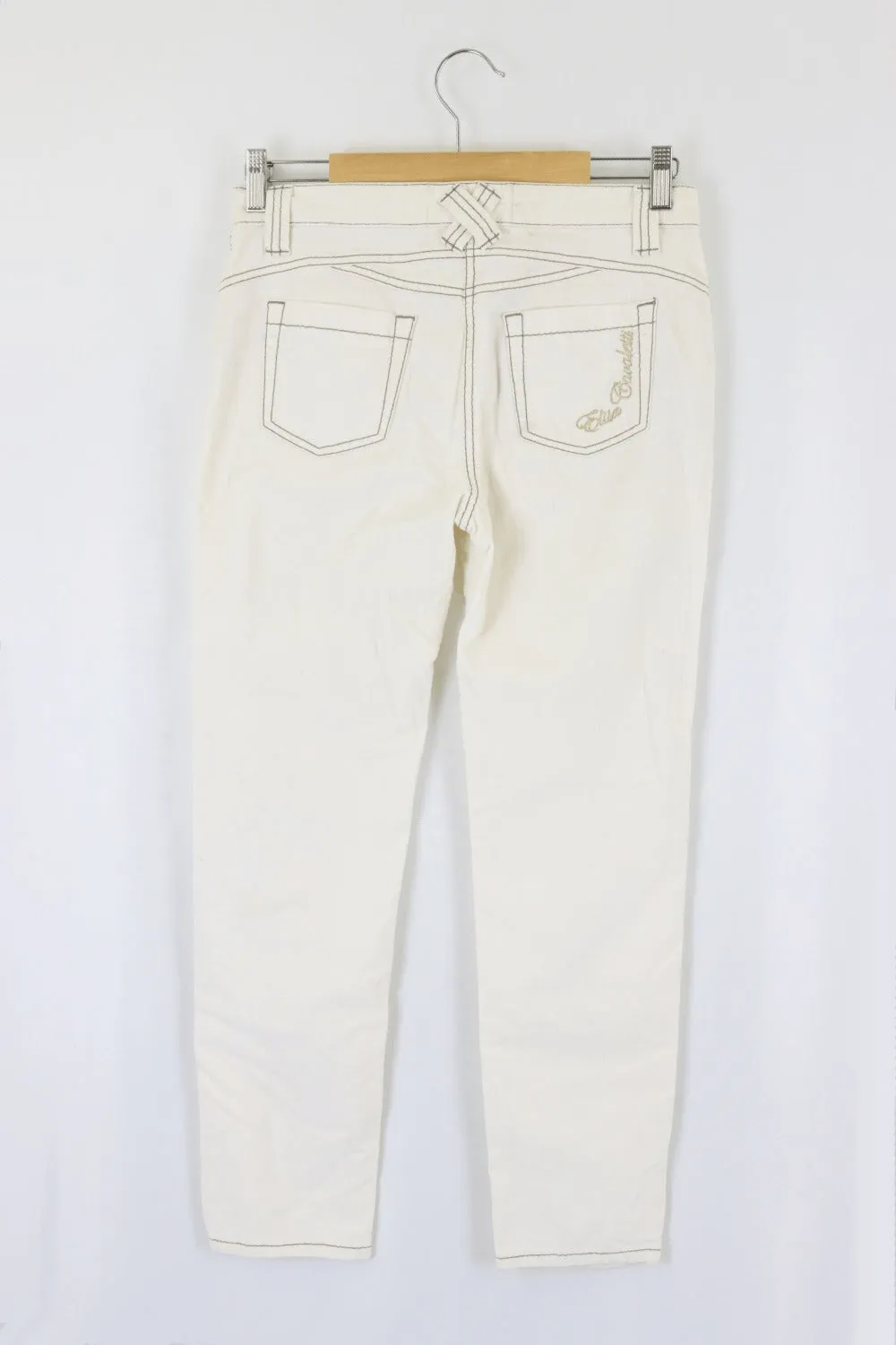 Elisa Cavaletti White Jeans 27 (AU 8)