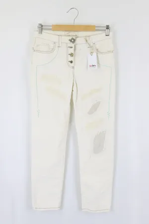 Elisa Cavaletti White Jeans 27 (AU 8)