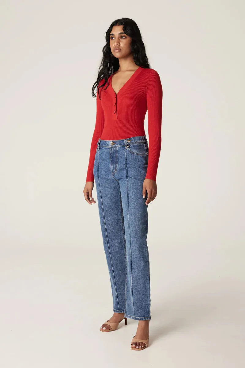 ELSA MERINO JUMPER | Tomato Red