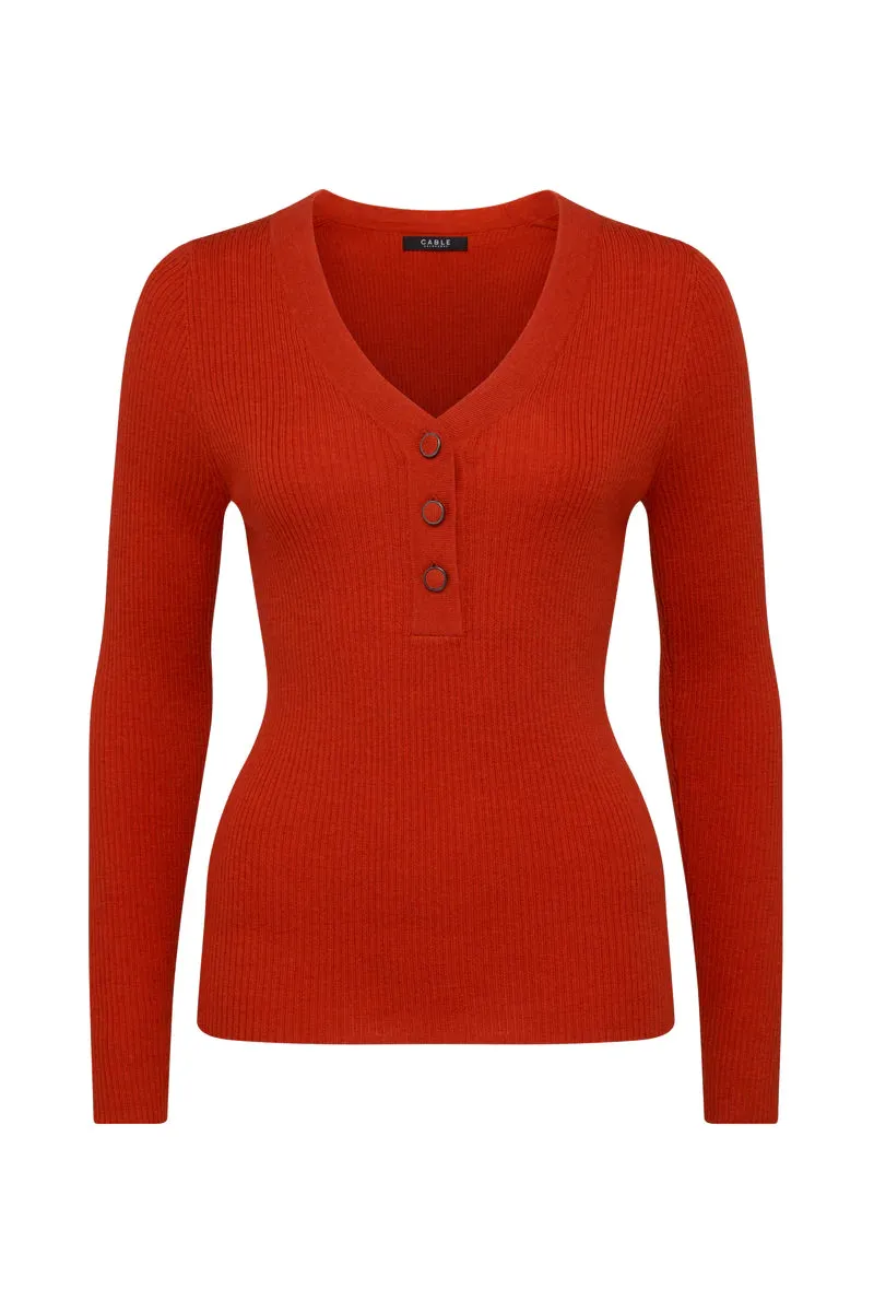 ELSA MERINO JUMPER | Tomato Red