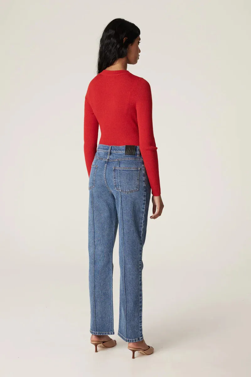 ELSA MERINO JUMPER | Tomato Red