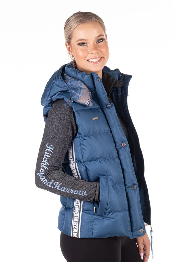 Equestrian Collection - EQ13-2 Petrol Blue Puffer Vest with Grey Detail