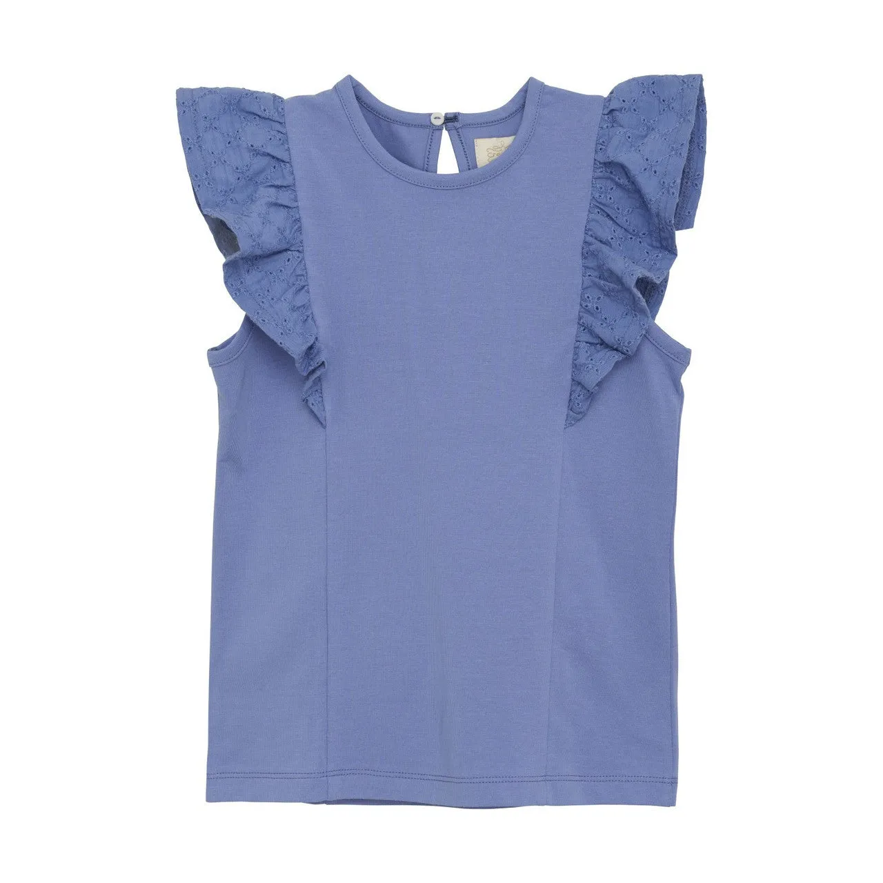 Eyelet Sleeve Top - Colony Blue