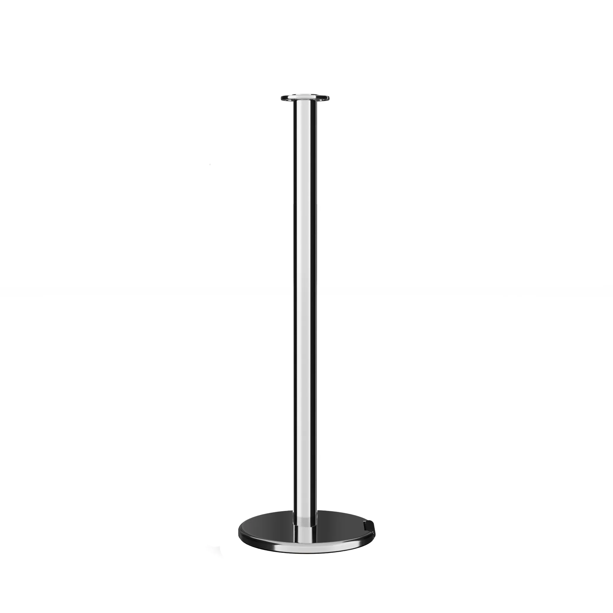 Flat Top Post and Rope Stanchion with Roller Base - Montour Line CELine