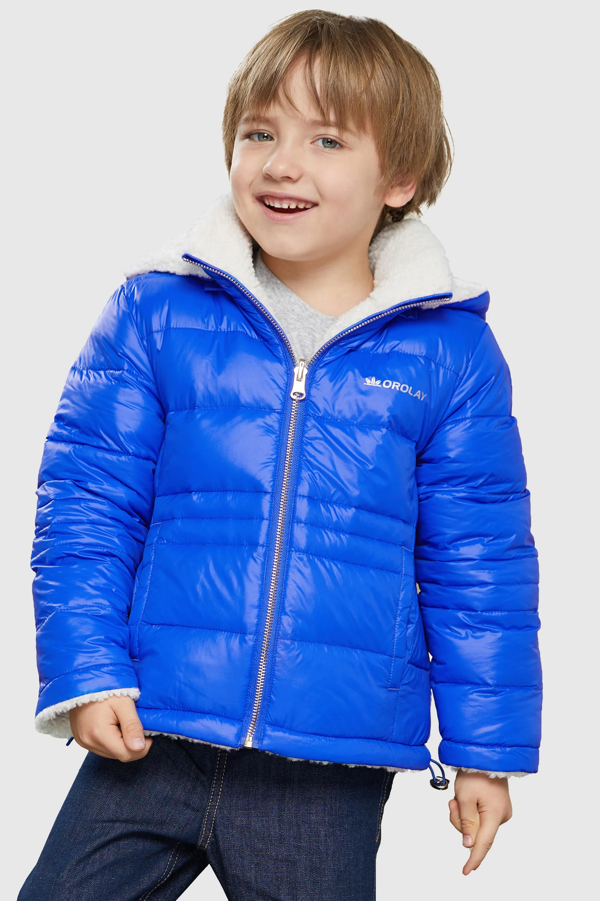 Fleece Down Warm Hooded Puffer Jacket