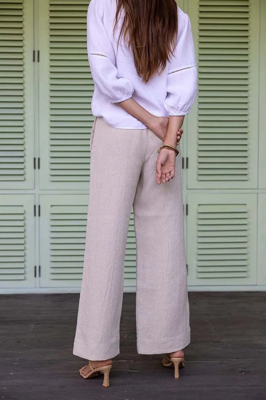 Fleetwood Linen Pant in Natural