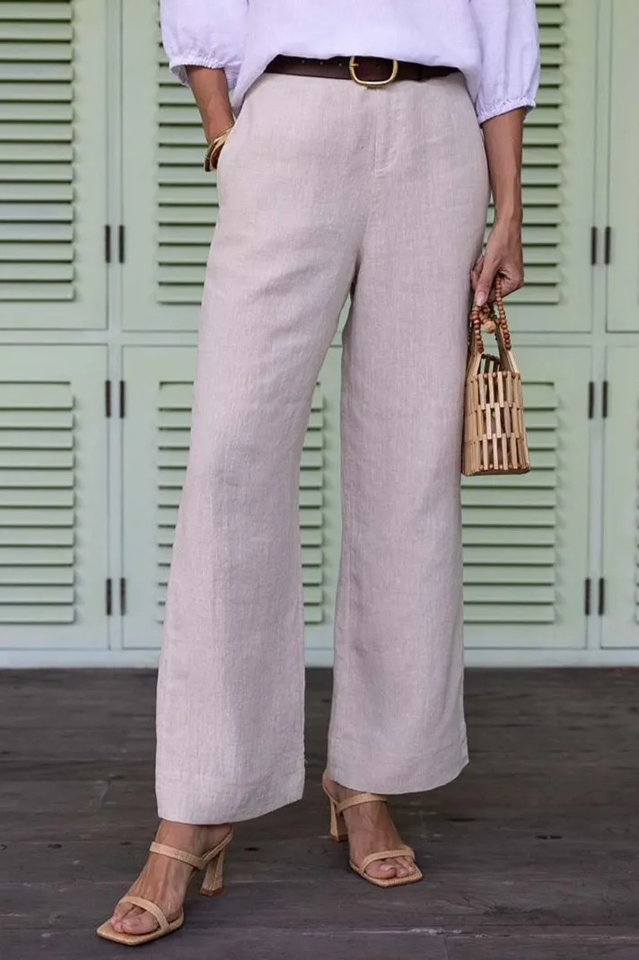 Fleetwood Linen Pant in Natural