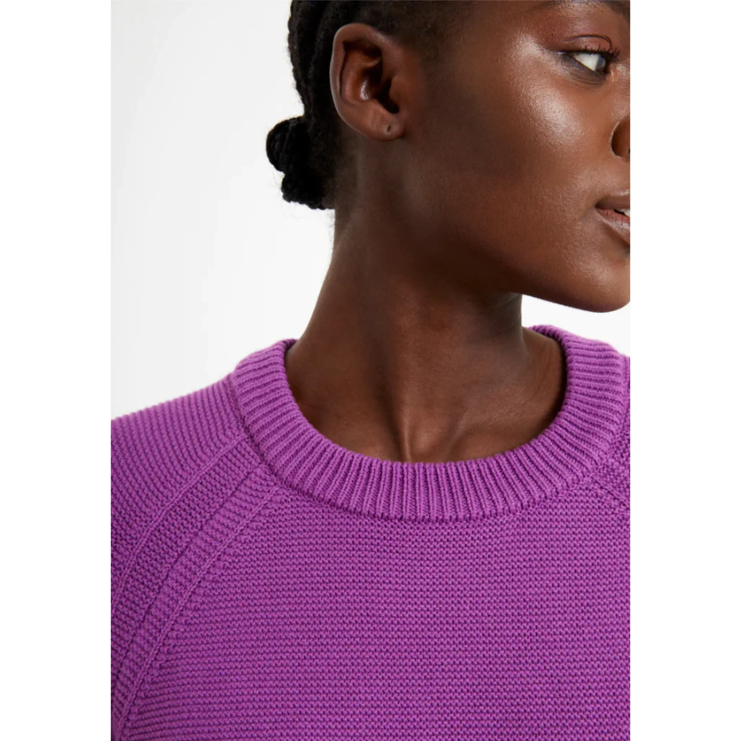 French Connection Lily Mozart Knit Crew Neck Jumper - Dahlia