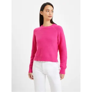 French Connection Lily Mozart Knit Crew Neck Jumper - Fuchsia