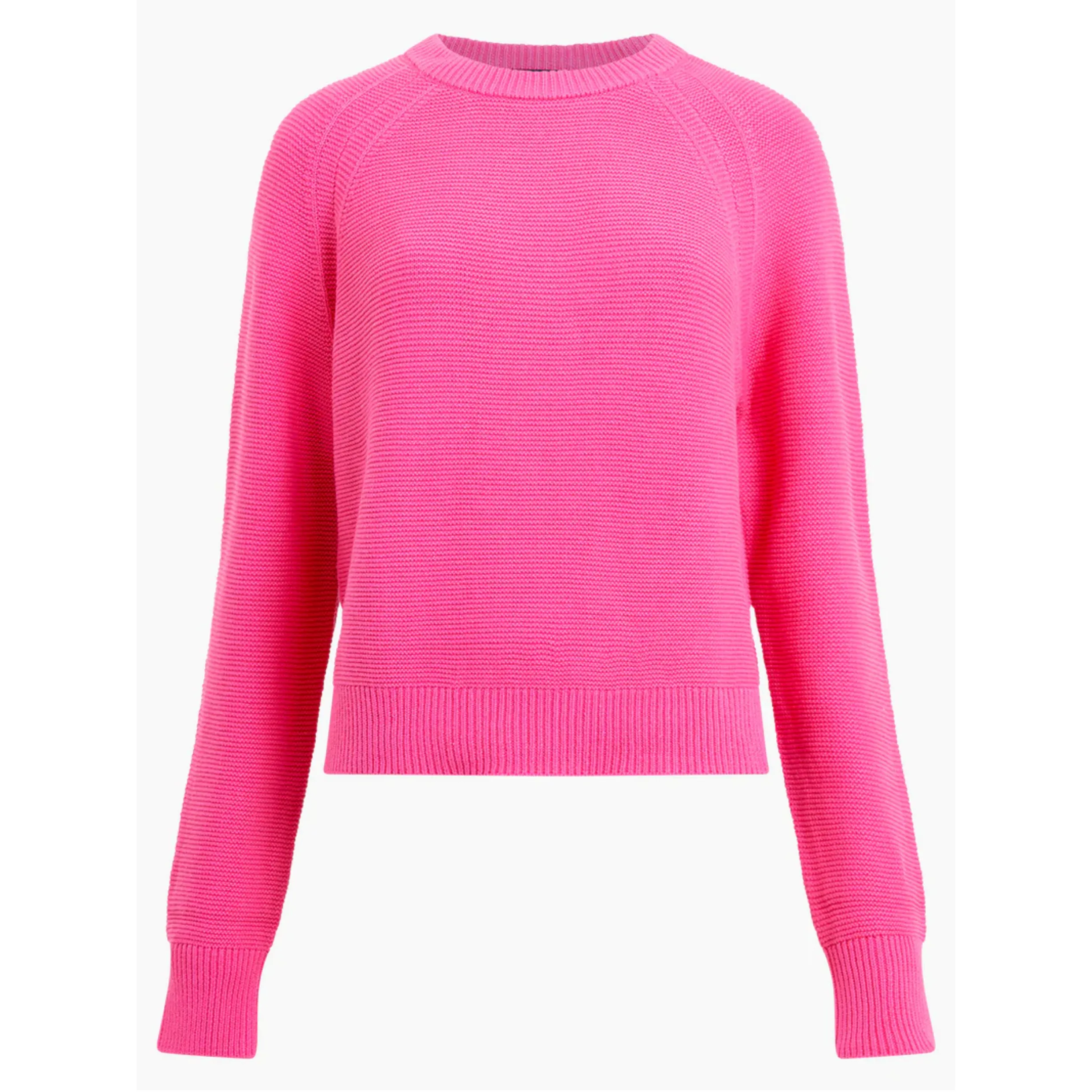 French Connection Lily Mozart Knit Crew Neck Jumper - Fuchsia