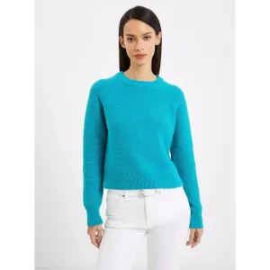 French Connection Lily Mozart Knit Crew Neck Jumper - Jaded Teal