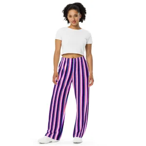 Genderfluid Pride Flag Wide-leg Pants