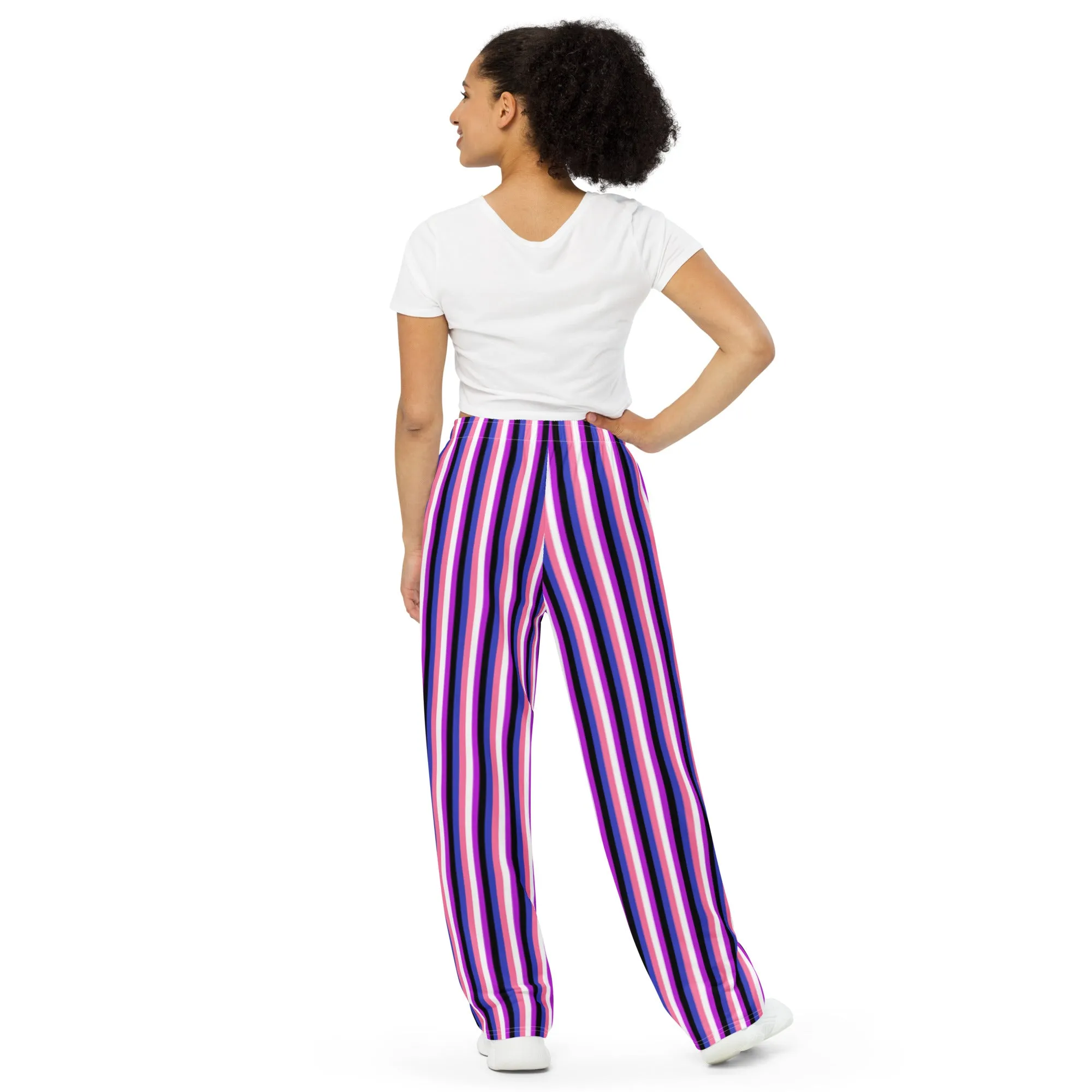 Genderfluid Pride Flag Wide-leg Pants