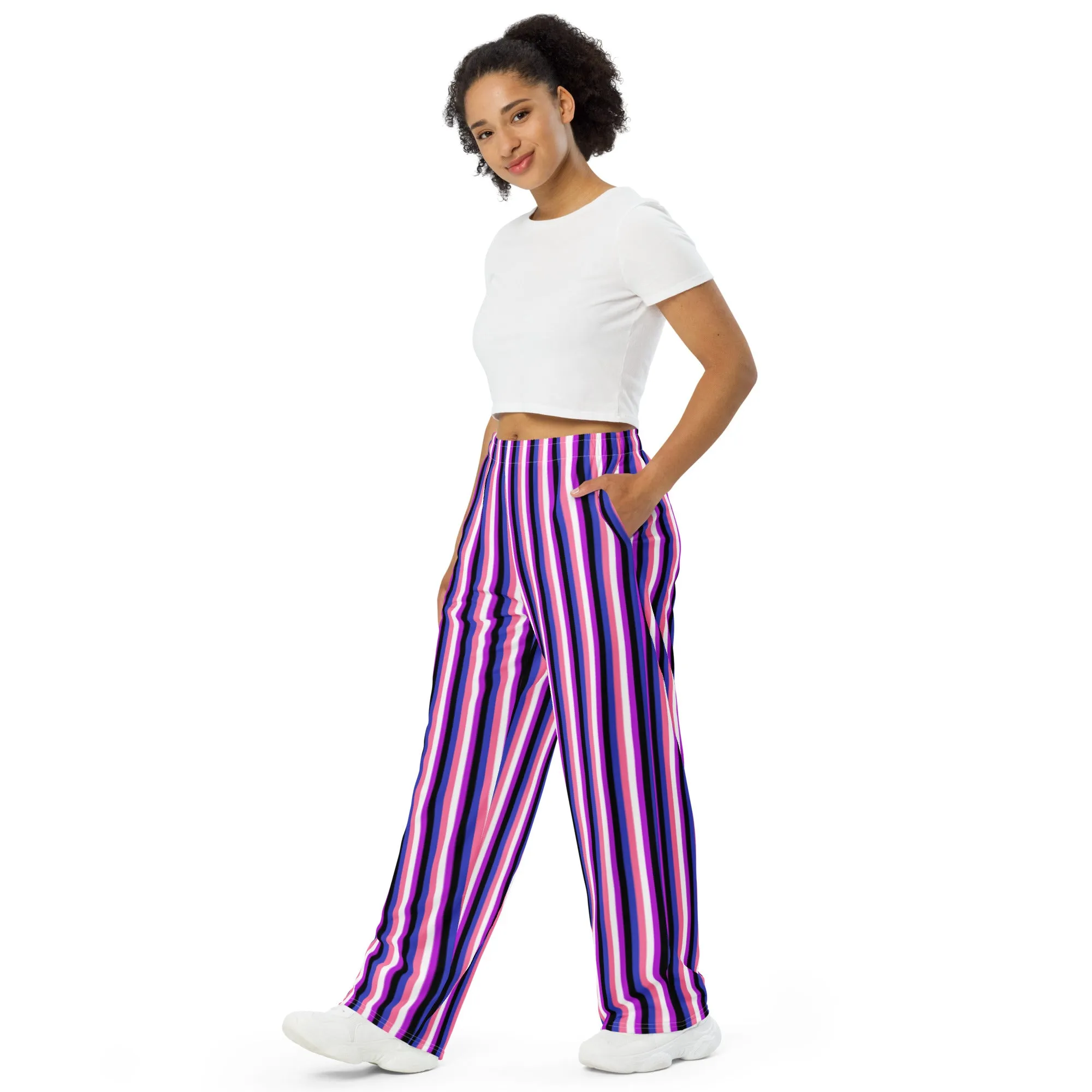 Genderfluid Pride Flag Wide-leg Pants