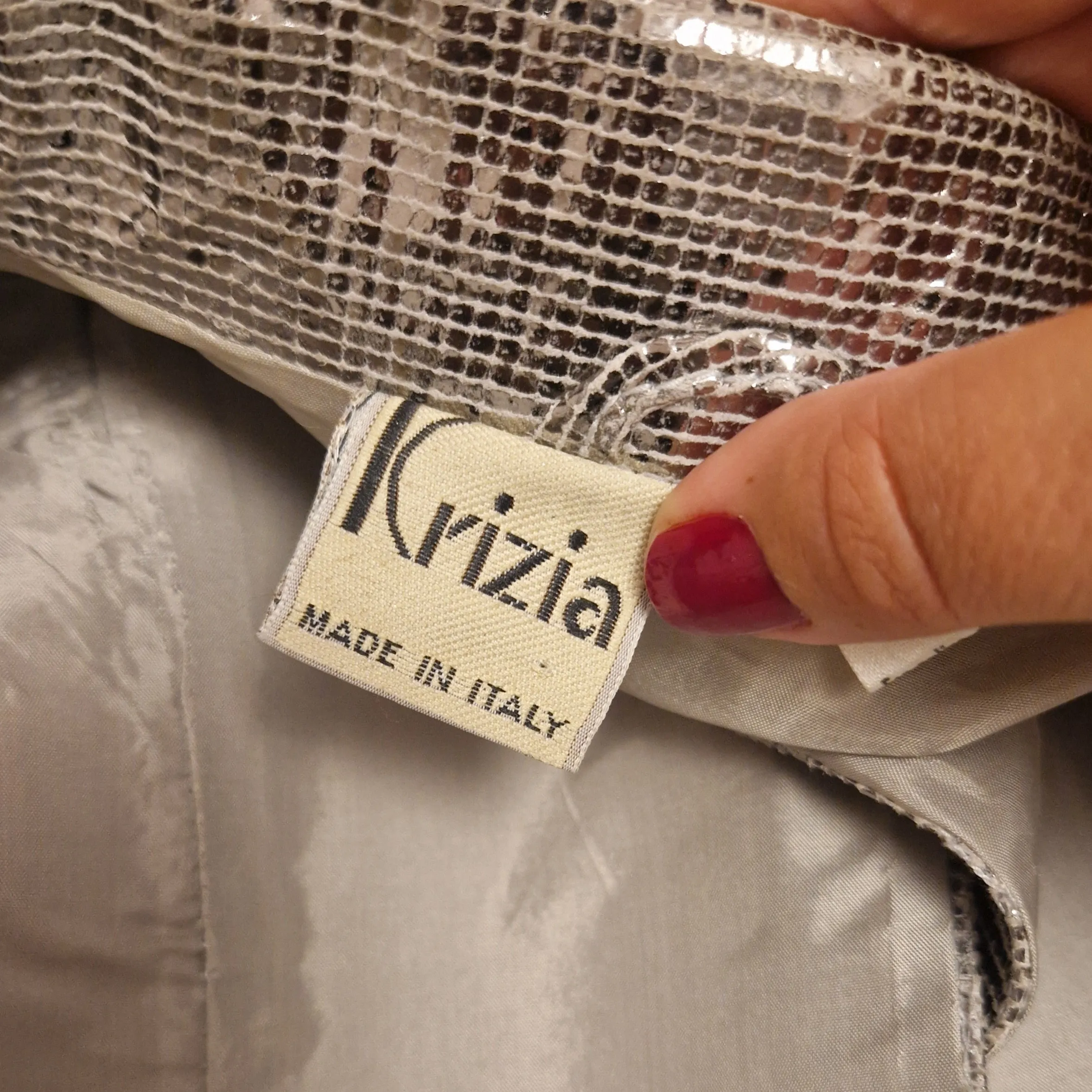 Gilet Krizia pelle argento