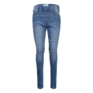 GIRLS BLUE BASIC DENIM PANTS