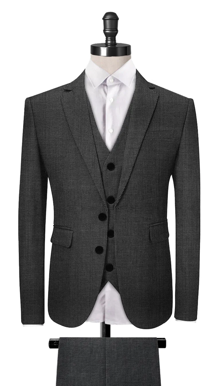 Grey Birdseye 3-Piece Suit