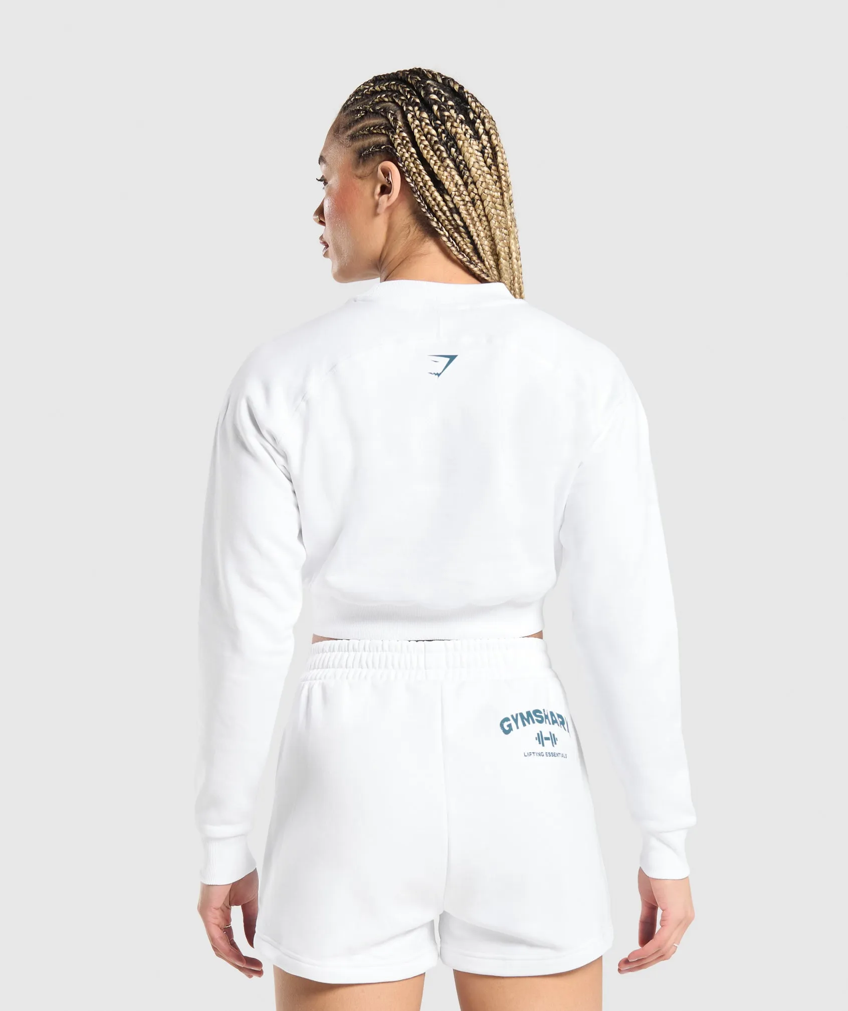 Gymshark Team GS Cropped Sweatshirt - White