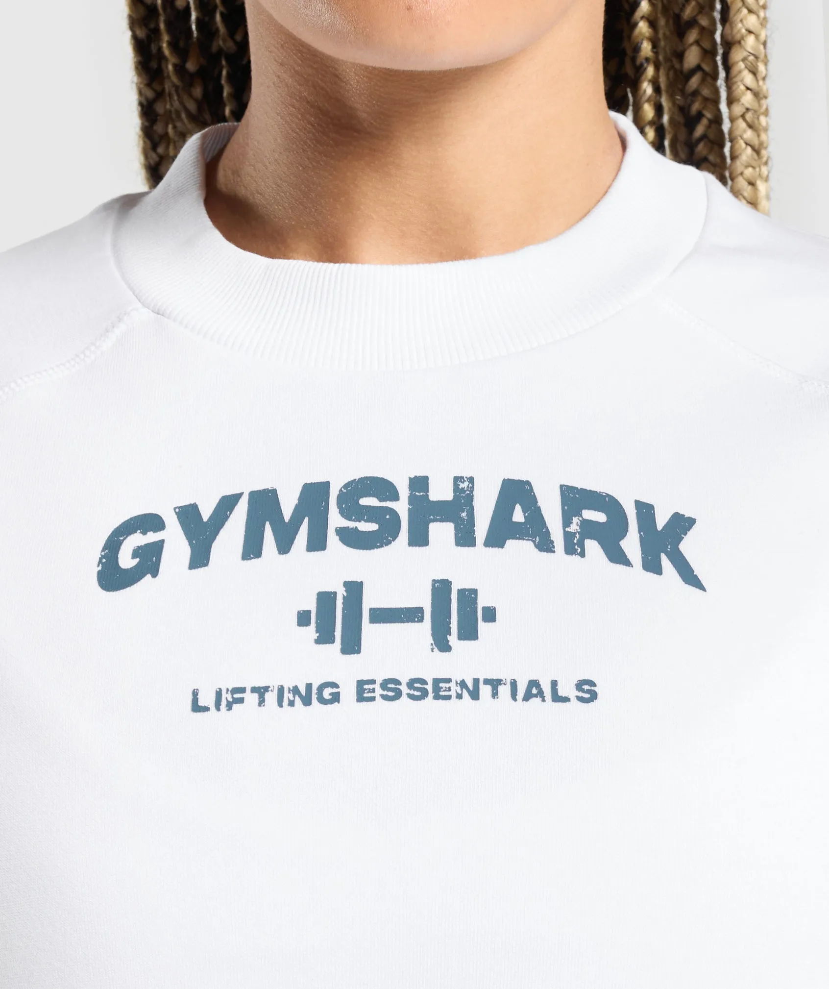 Gymshark Team GS Cropped Sweatshirt - White