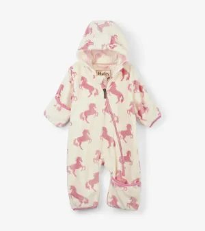 Hatley Infant Girls Horses Fleece Cold Weather Baby Bundler