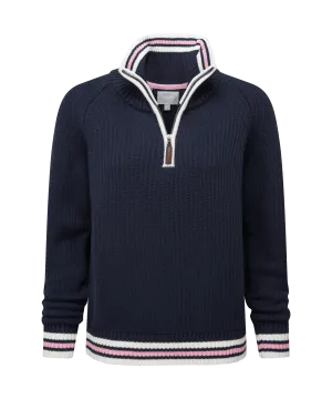 Havelet Bay Quarter Zip Jumper - Navy