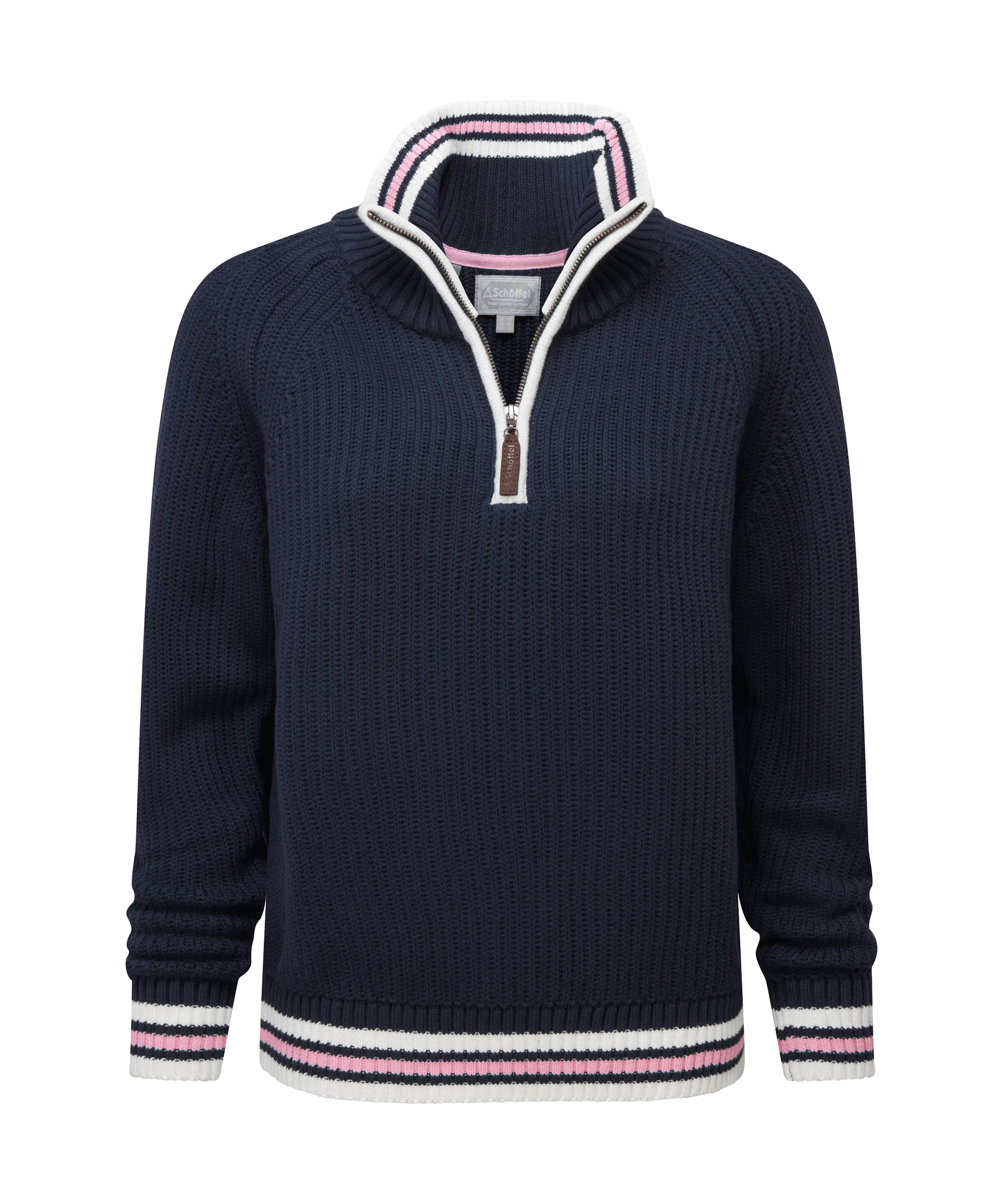 Havelet Bay Quarter Zip Jumper - Navy