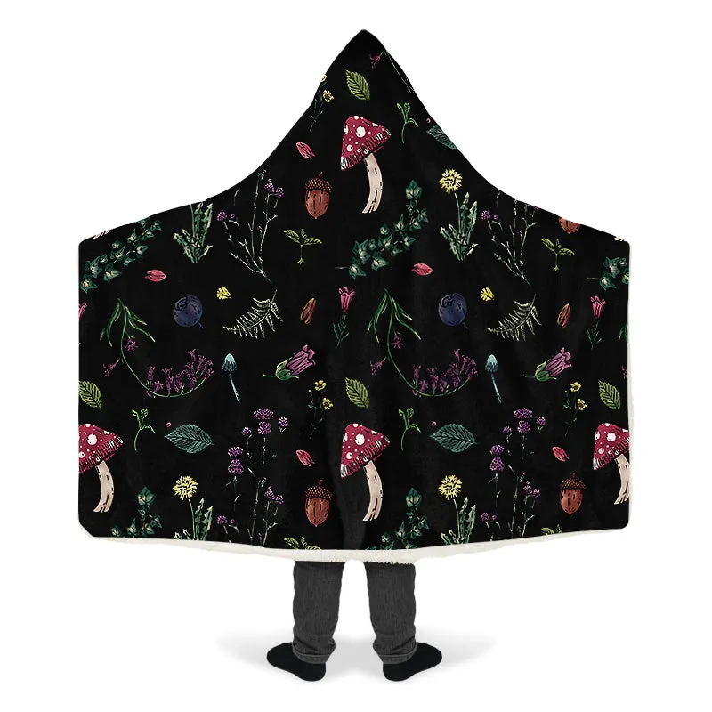 Herbology Hooded Blanket - Cozy and Warm Wrap-around Blanket with Vegan Fur Lining and Hood