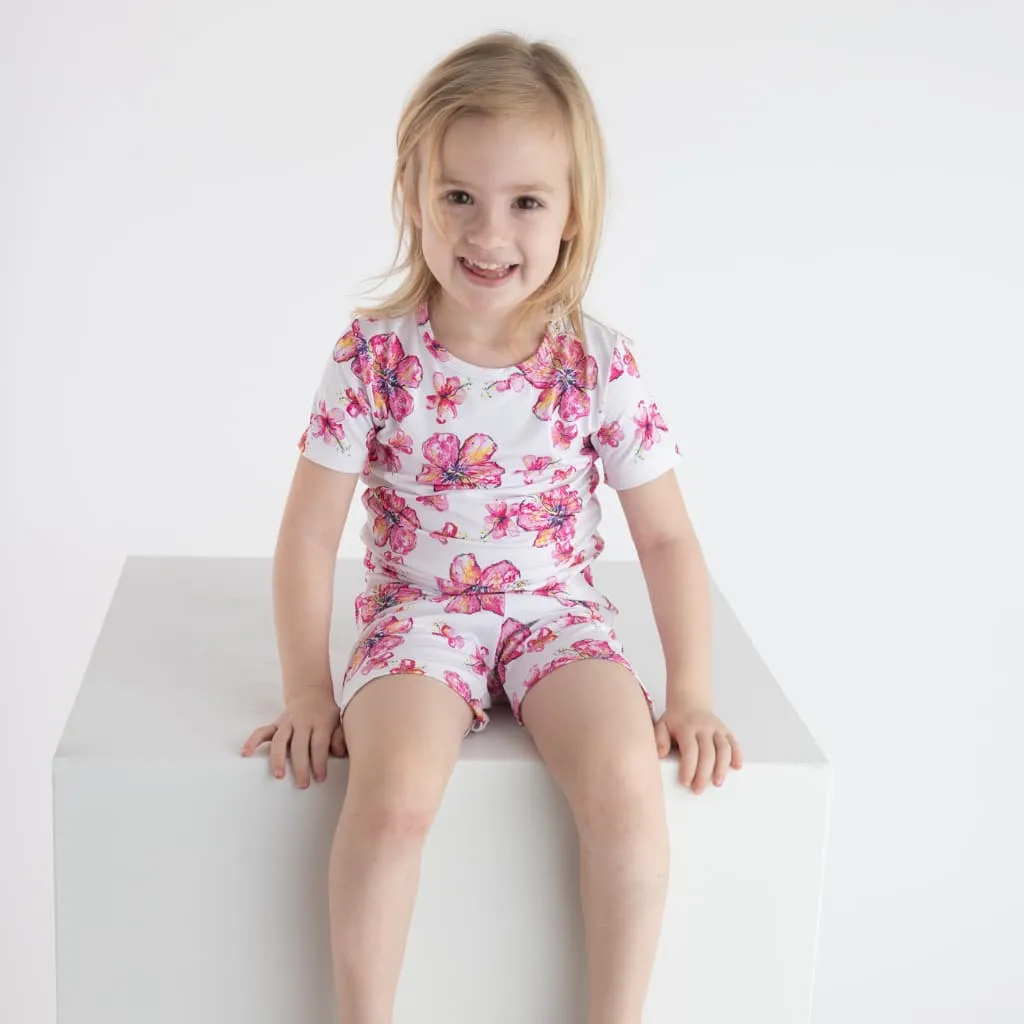 Hibiscus Kiss Short Bamboo Pajamas