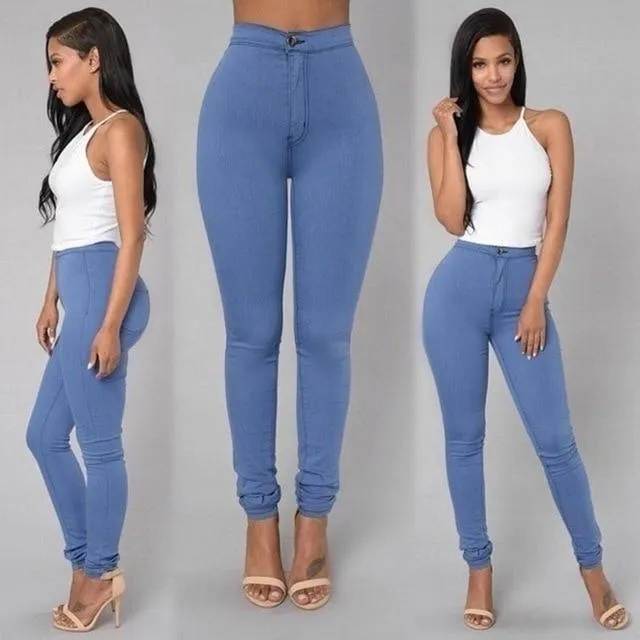 High Waist Tummy Booty Slimming Butt Lift Plus-Size Denim Jeans