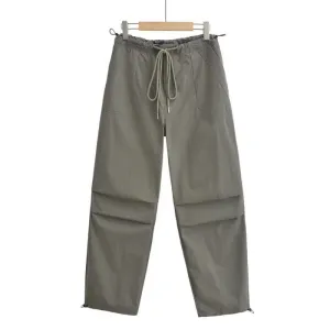 High Waist Wide Pants Adjustable Cargo Pants