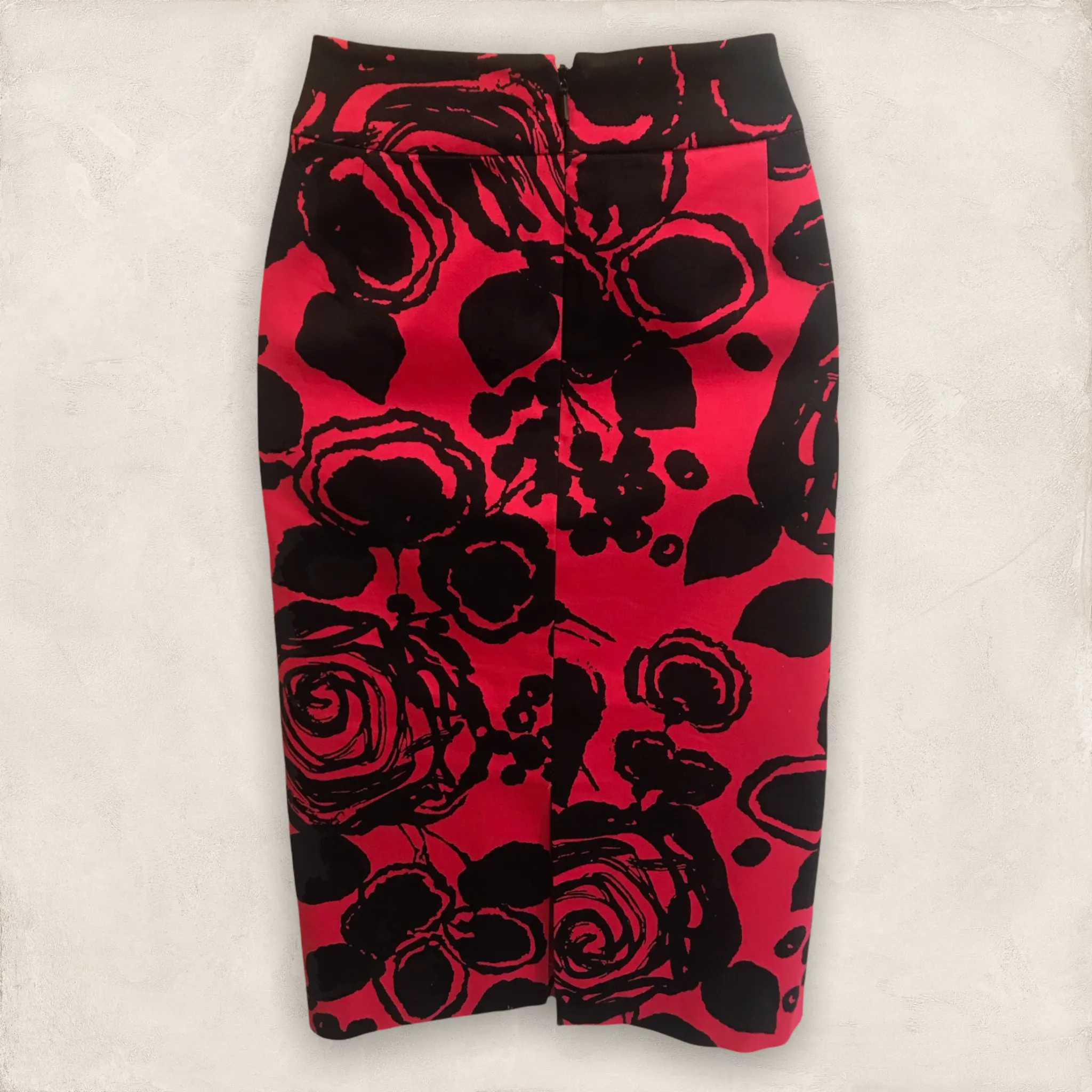 Hobbs London Black & Pink Floral Skirt UK 10 US 6 EU 38