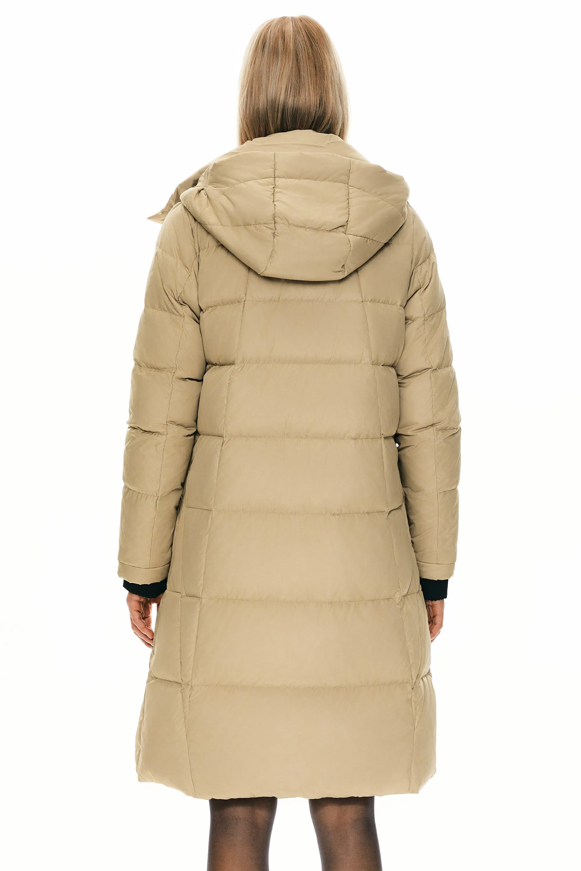 Hooded Winter Two-Way Zipper Down Coat