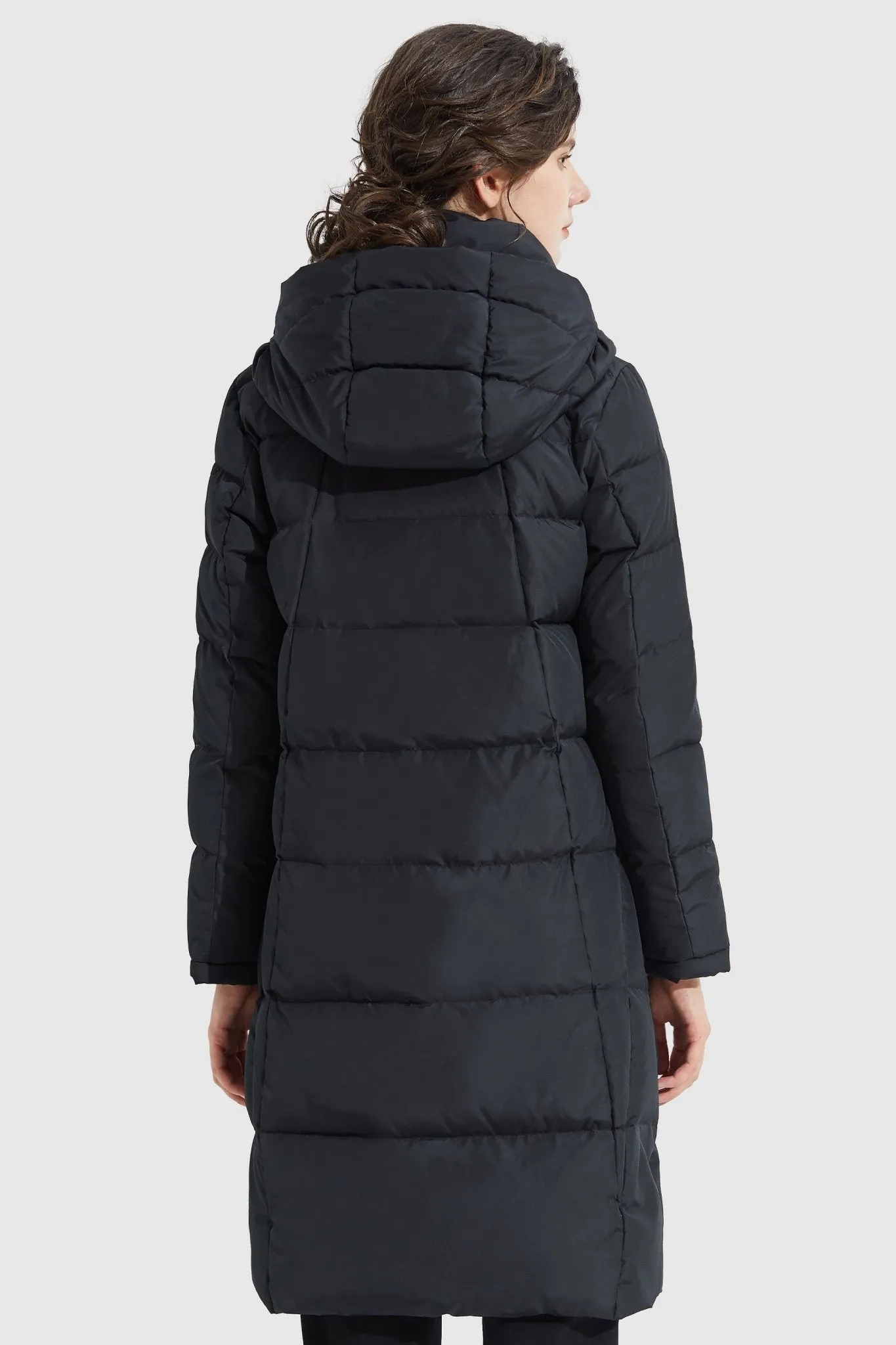 Hooded Winter Two-Way Zipper Down Coat